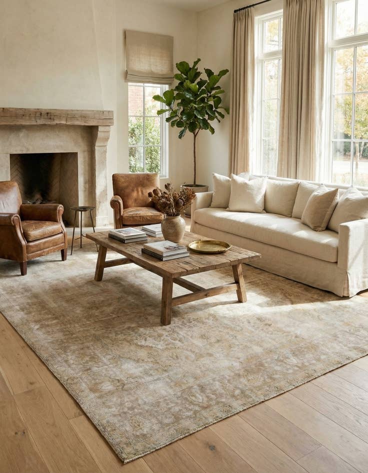 Detail image of 9' 7 x 12' 6 Hand Knotted Ultra Vintage Persian Wool Rug