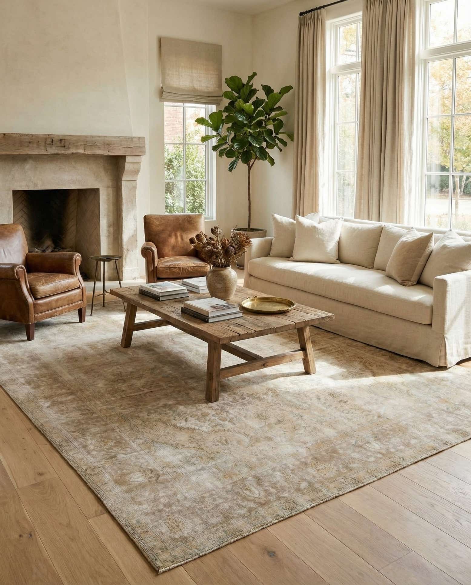 9' 7 x 12' 6 Hand Knotted Ultra Vintage Persian Wool Rug