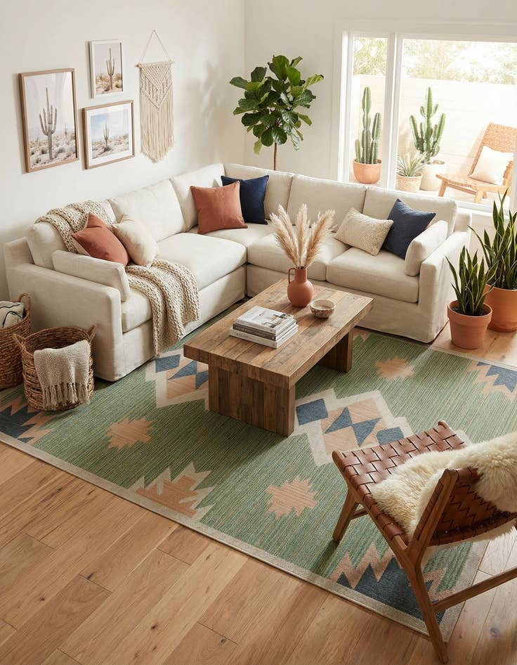 Detail image of 10' x 13' Easy-Clean Baja Indoor / Outdoor Rug