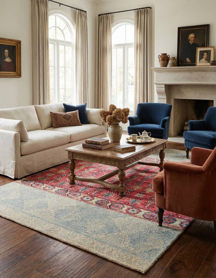 Detail image of 5' x 7' 7 Hand Knotted Ariana Ziegler Rug