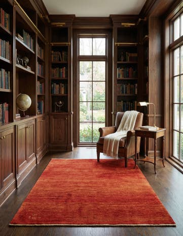 5' x 6' 4 Hand Knotted Gabbeh Shouli Persian Wool Rug
