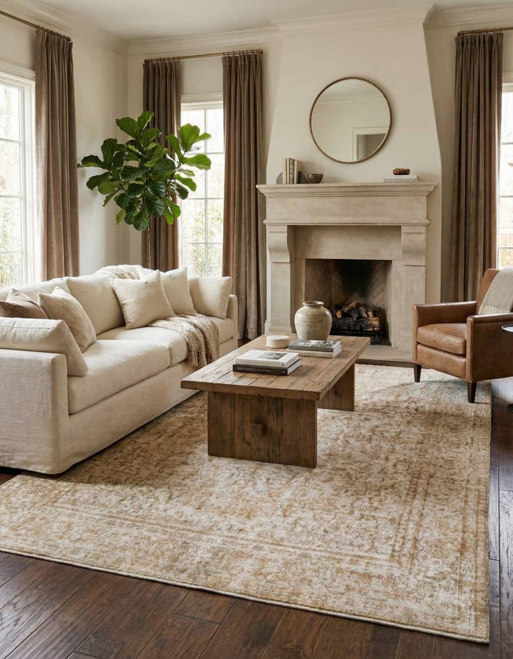 Detail image of 9' 5 x 12' 3 Hand Knotted Ultra Vintage Persian Wool Rug