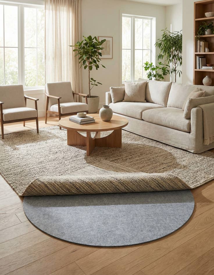 Detail image of 7' 10 x 7' 10 Round Everyday Performance Rug Pad