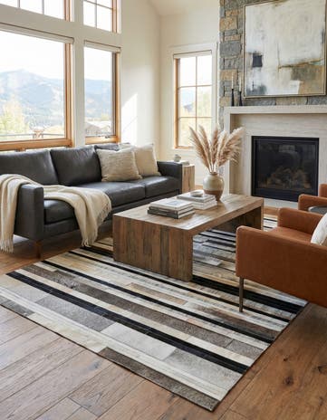 5' 1 x 8' 1 Cowhide - Patchwork Rug
