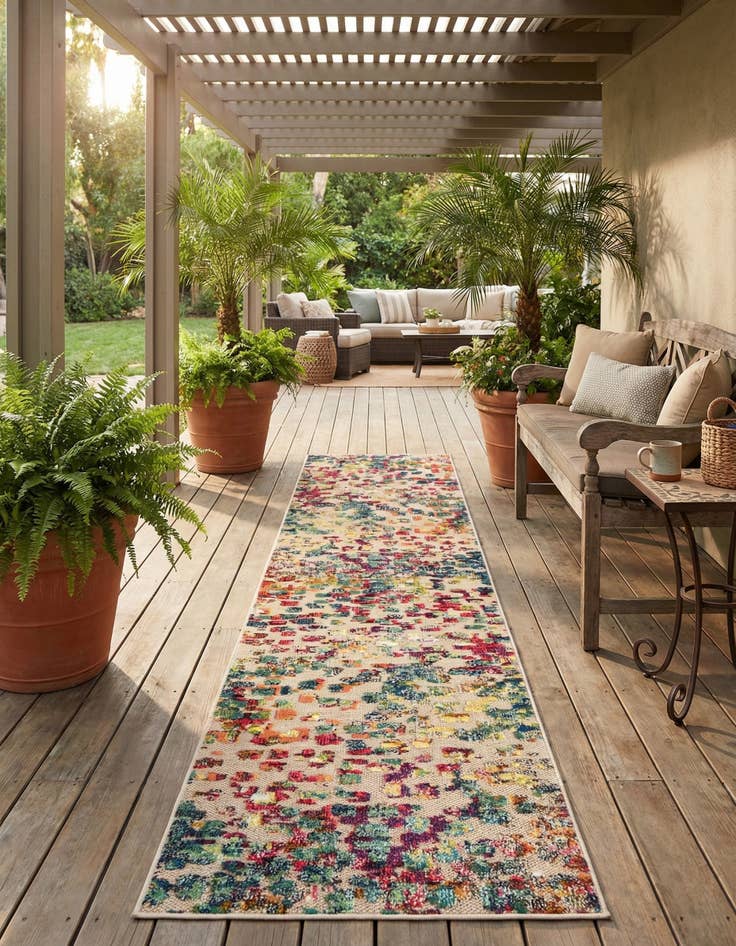 Detail image of 2' 7 x 12'  Washable Casablanca Indoor / Outdoor Runner Rug