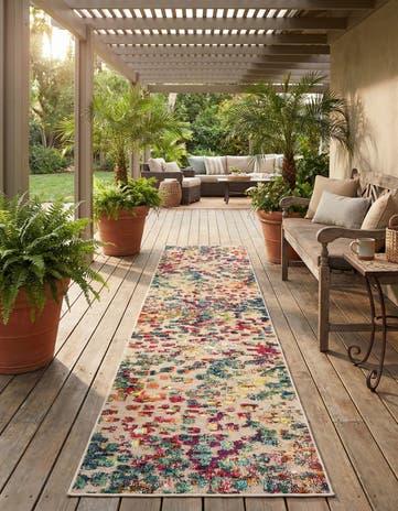 2' 7 x 12' Easy-Clean Casablanca Indoor / Outdoor Runner Rug