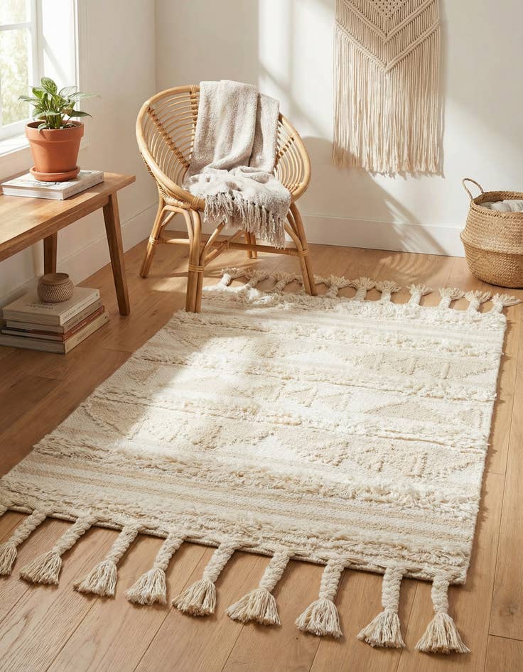 Detail image of 2' x 3' 1  Hand Woven Arizona Wool Rug