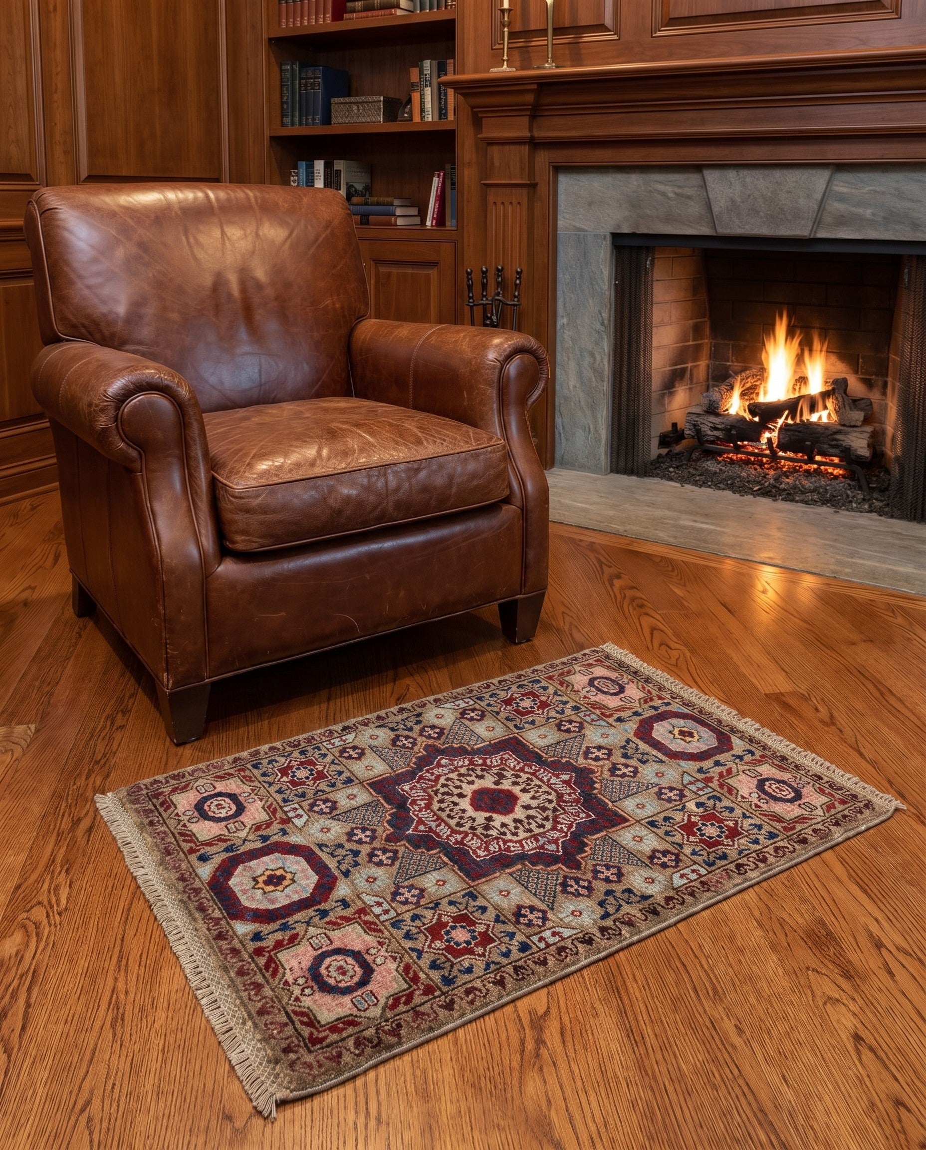 2' x 3' Hand Knotted Mamluk Ziegler Rug