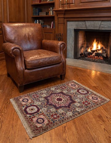 2' x 3' Hand Knotted Mamluk Ziegler Rug