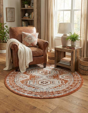Terracotta Charlotte Round Rug