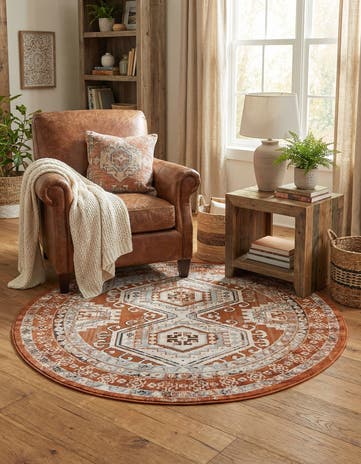 Terracotta Charlotte Round Rug