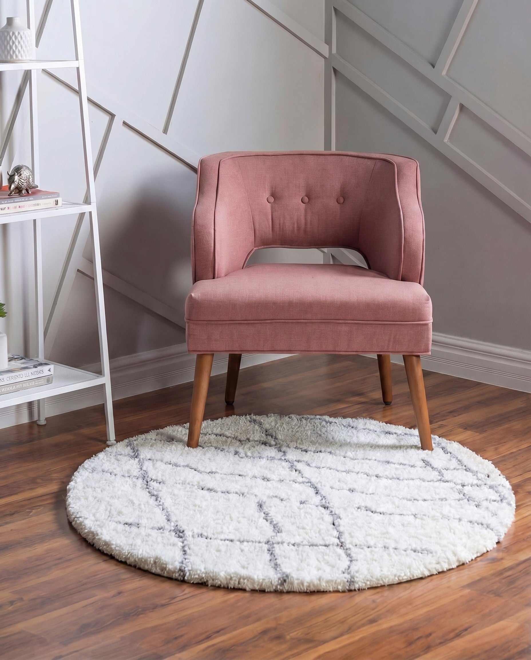 Ivory Soft Touch Shag Round Rug