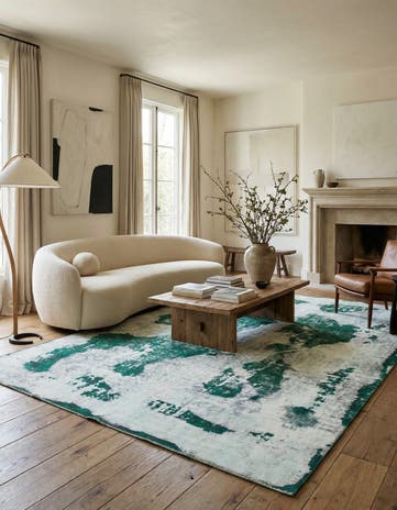 6' 6 x 9' 5 Hand Knotted Ultra Vintage Persian Wool Rug