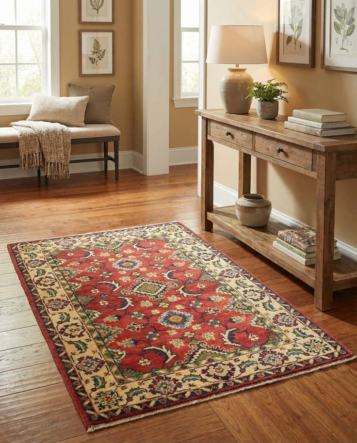 Detail image of 2' 9 x 4' 2 Hand Knotted Kazak Rug