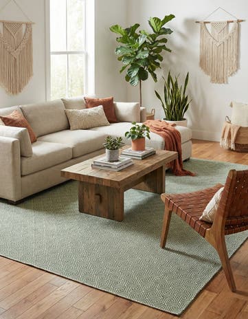 9' x 12' Hand Woven Geo Trellis Flatweave Rug