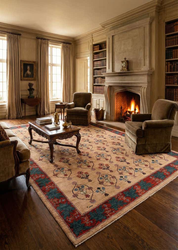 8' 3 x 10' 9 Hand Knotted Luribaft Rug