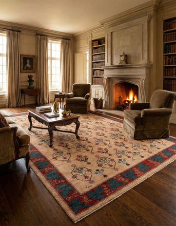8' 3 x 10' 9 Hand Knotted Luribaft Rug