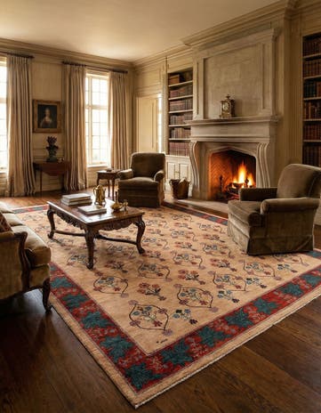 8' 3 x 10' 9 Hand Knotted Luribaft Rug