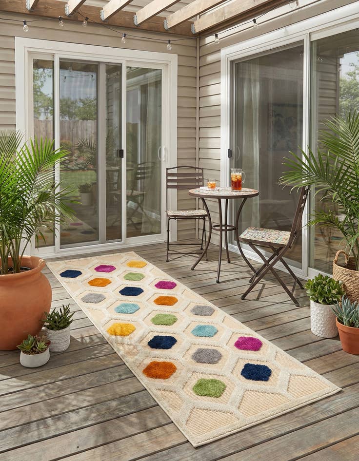 Detail image of 2' x 6' Easy-Clean Aruba Indoor / Outdoor Runner Rug