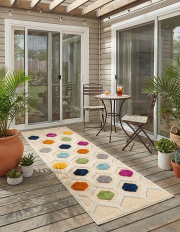 2' x 6' Easy-Clean Aruba Indoor / Outdoor Runner Rug