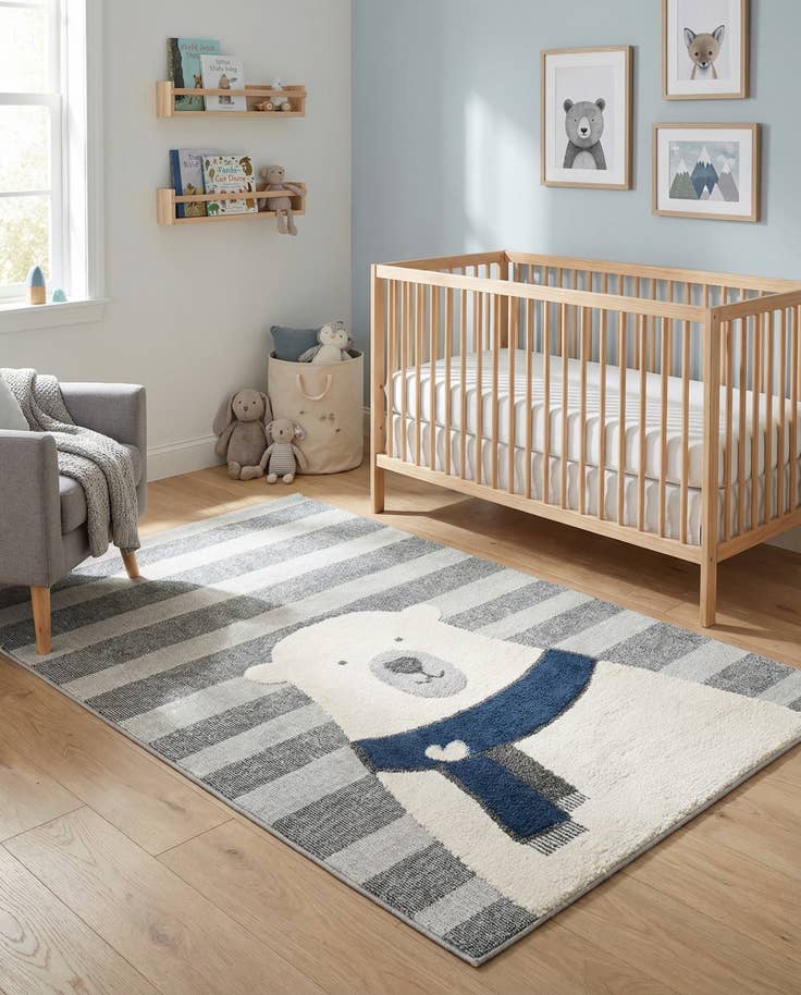Detail image of 5' 3 x 8' Whimsy Kids Rug