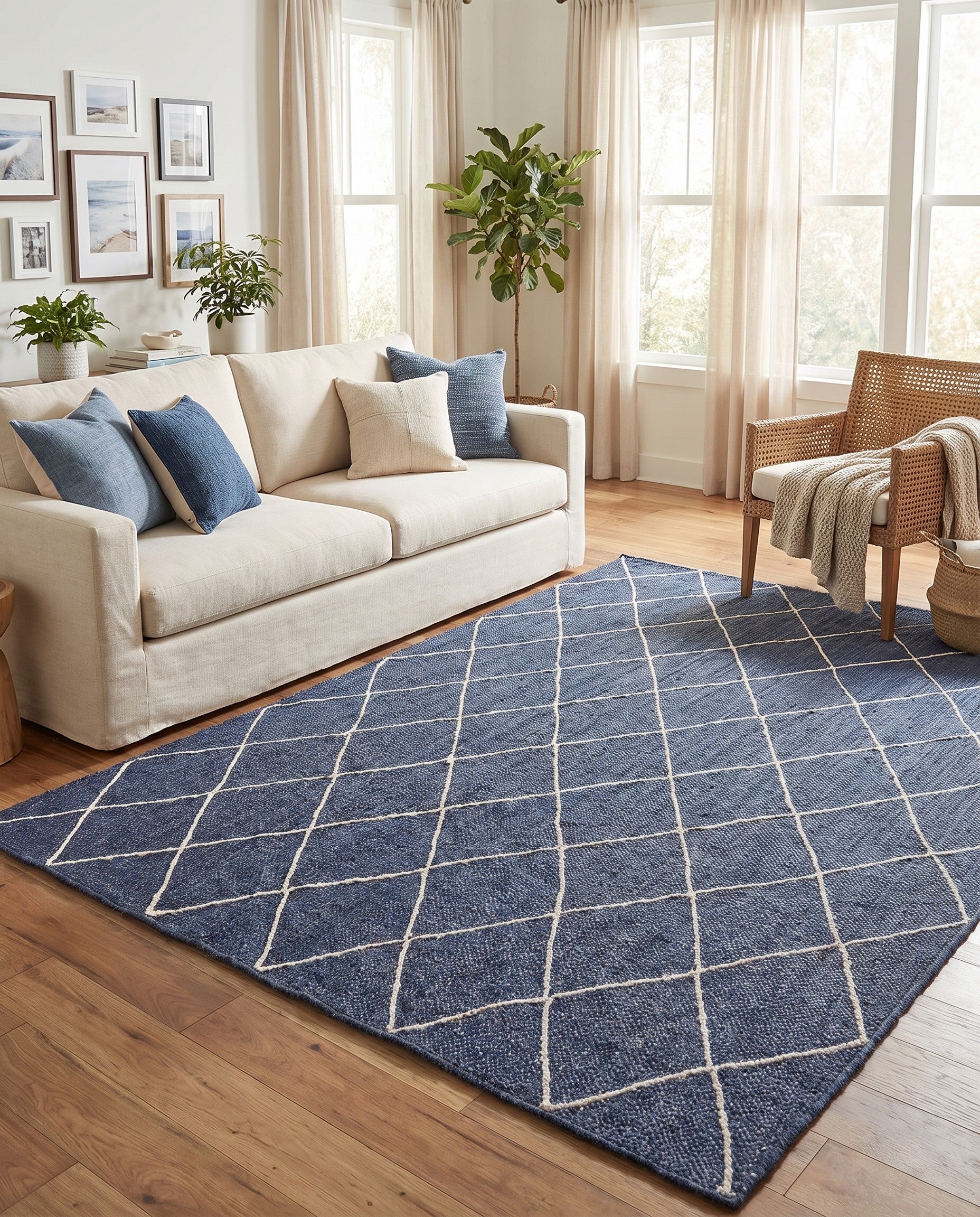 9' x 12' 2 Handmade Braided Jute Rug