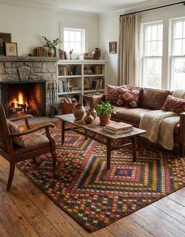 6' 1 x 8' 3 Hand Knotted Balouch Wool Rug