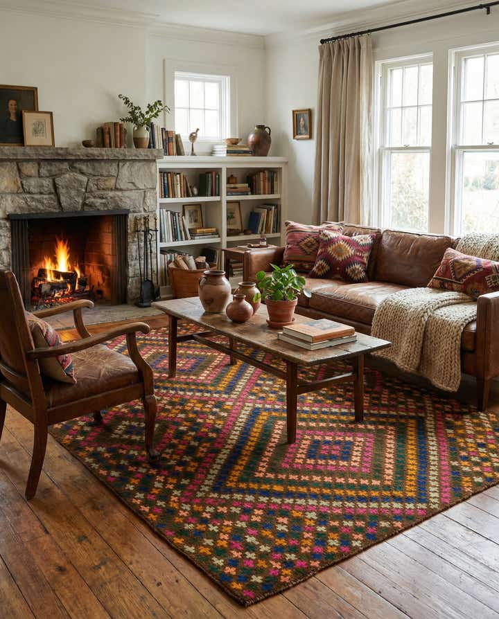 6' 1 x 8' 3 Hand Knotted Balouch Wool Rug