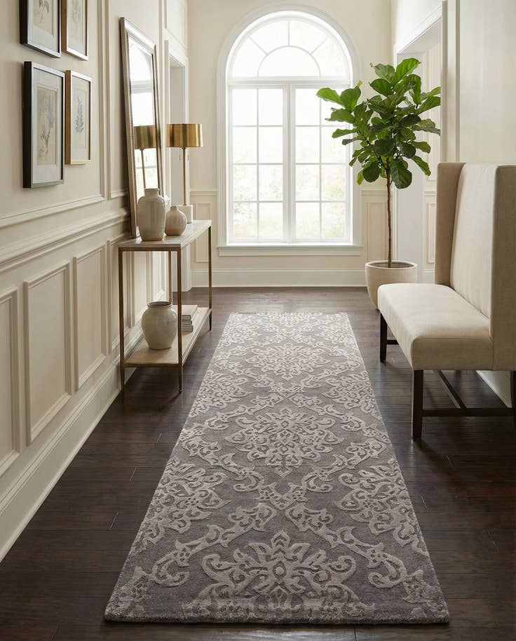 Detail image of 2' 10 x 9' 11 Hand Knotted Darya Wool Runner Rug