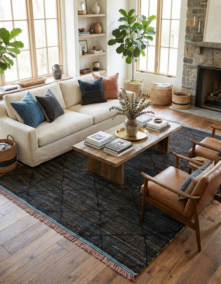 Detail image of 8' x 10' 4  Hand Knotted Moroccan Wool Rug