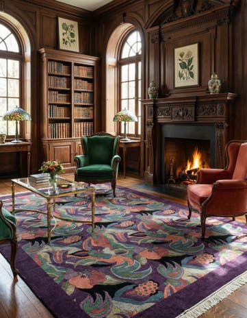 6' 5 x 9' Hand Knotted Tibet Wool Rug