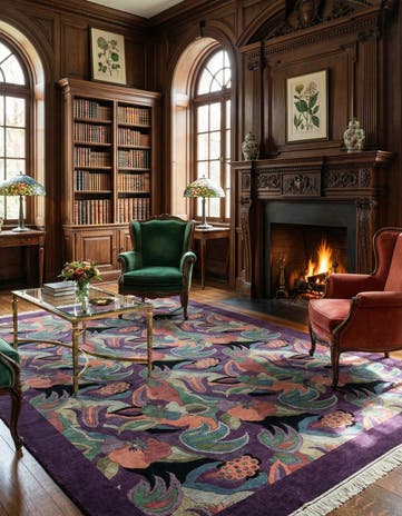 6' 5 x 9' Hand Knotted Tibet Wool Rug