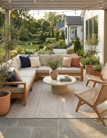 Gray Easy-Clean Sabrina Soto Indoor / Outdoor Rug