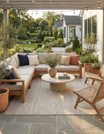 Gray Easy-Clean Sabrina Soto Indoor / Outdoor Rug