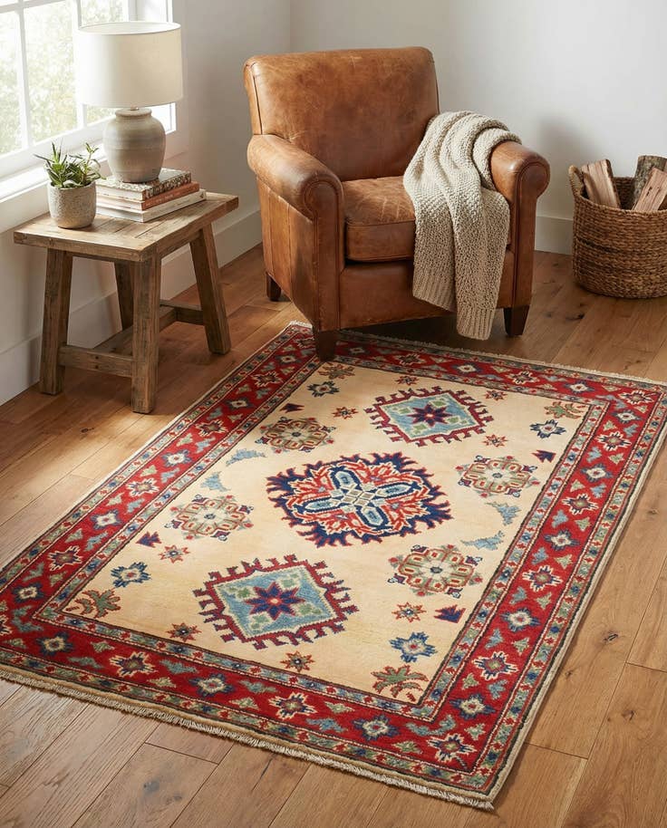 Detail image of 2' 9 x 4' 2 Hand Knotted Kazak Rug