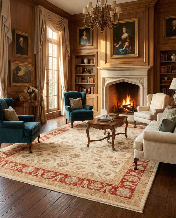 9' 10 x 12' 9 Hand Knotted Peshawar Ziegler Rug