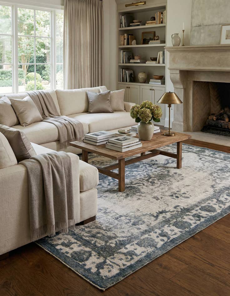 Detail image of 9' x 11' 9  Hand Knotted Ultra Vintage Persian Wool Rug