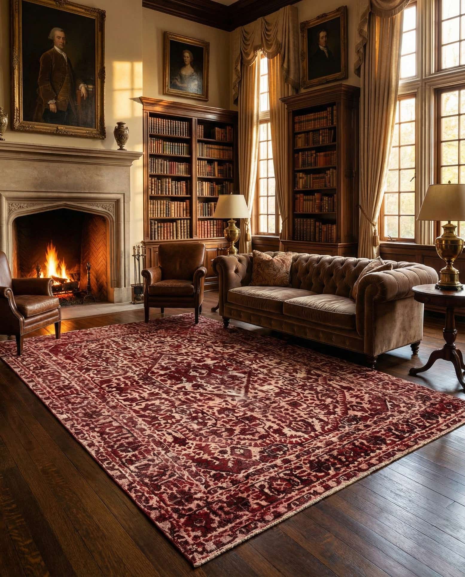 6' 4 x 9' 8 Vintage Royal Wool Rug