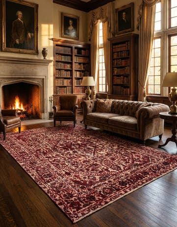 6' 4 x 9' 8 Vintage Royal Wool Rug