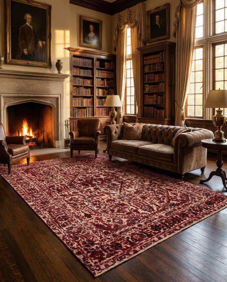 Detail image of 6' 4 x 9' 8 Vintage Royal Wool Rug