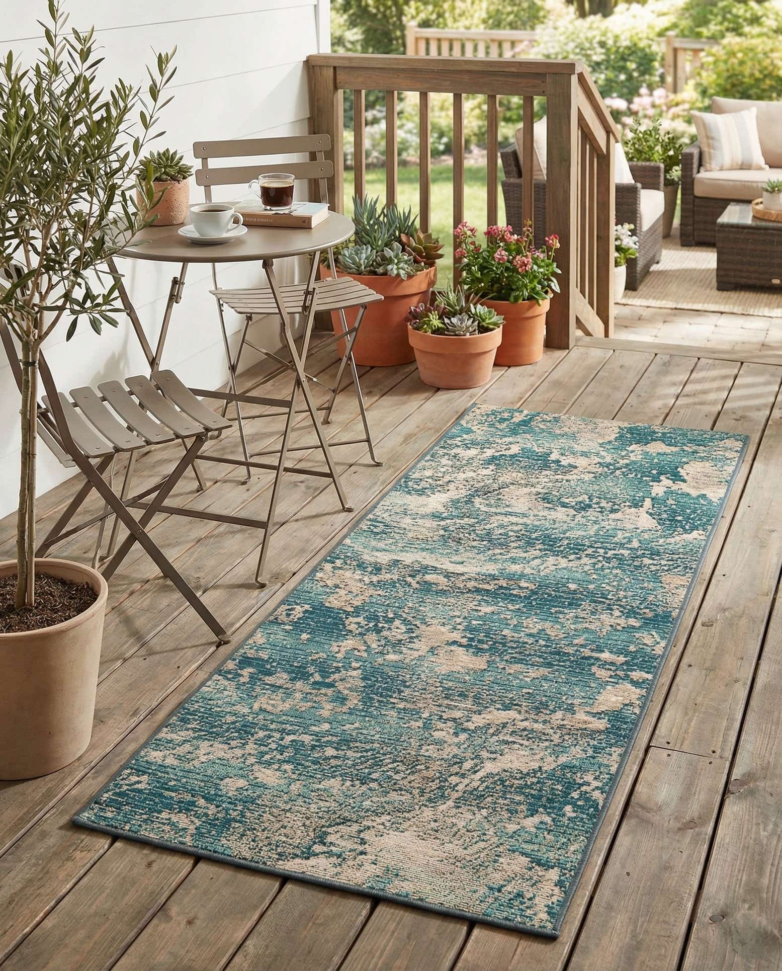 2' x 5' Easy-Clean Modern Indoor / Outdoor Runner Rug