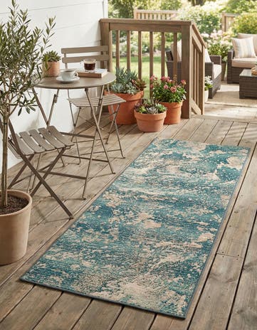 2' x 5' Easy-Clean Modern Indoor / Outdoor Runner Rug