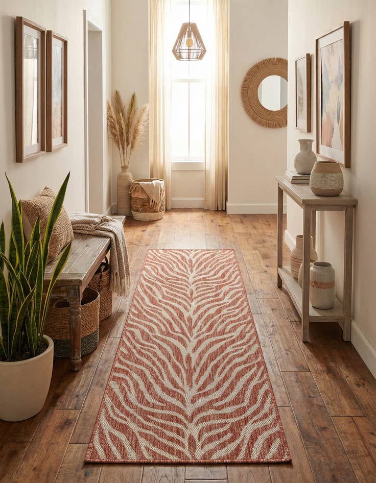 Detail image of  2' x 6'  Washable Safari Indoor / Outdoor Runner Rug