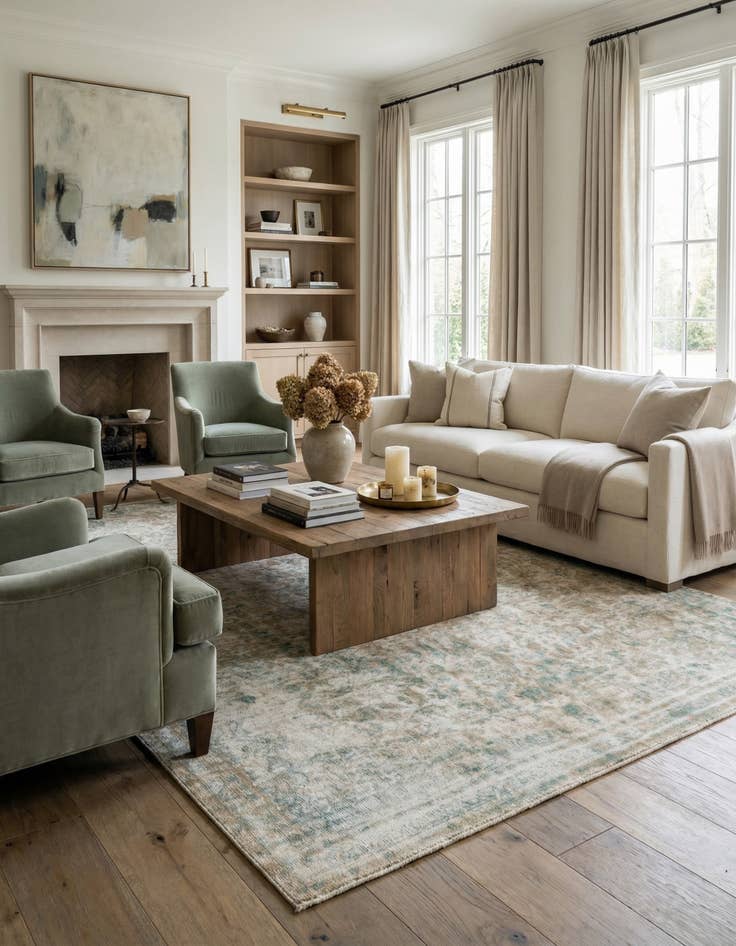 Detail image of 6' 9 x 10'  Hand Knotted Ultra Vintage Persian Wool Rug