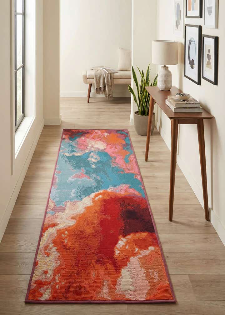 2' x 5' 1 Easy-Clean Modern Indoor / Outdoor Runner Rug