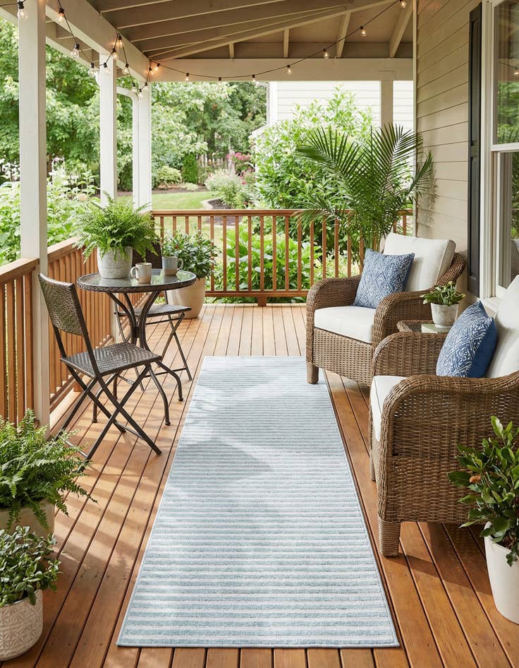 Detail image of 2' 7 x 12'  Washable Sabrina Soto Indoor / Outdoor Runner Rug