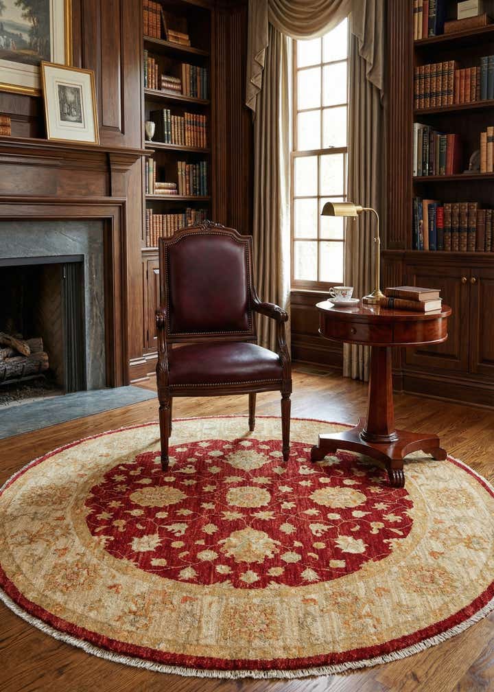 4' 10 x 4' 11 Kaizar Wool Round Rug