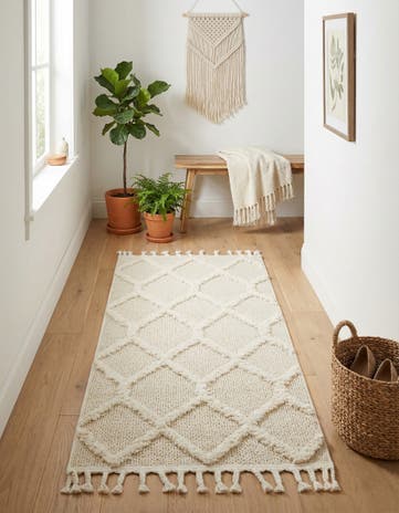 Ivory Boho Runner Rug