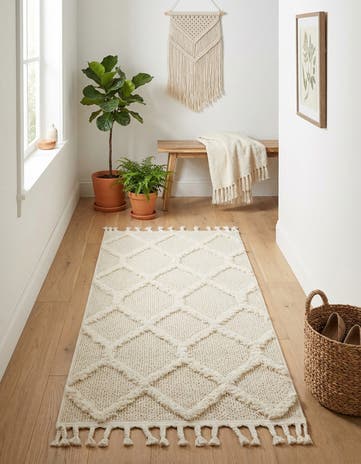 Ivory Boho Runner Rug