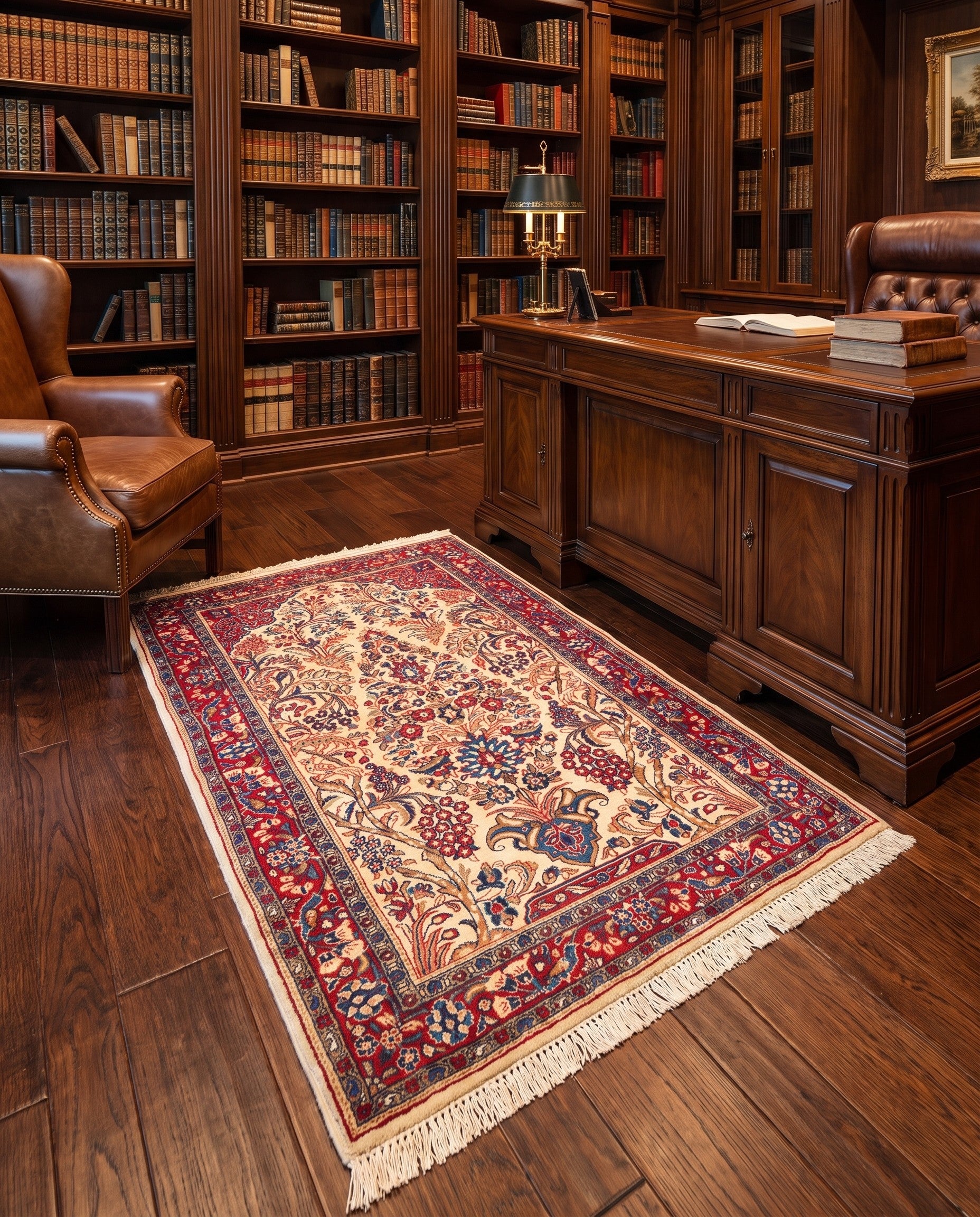 3' 5 x 5' 5 Kashan Wool Rug